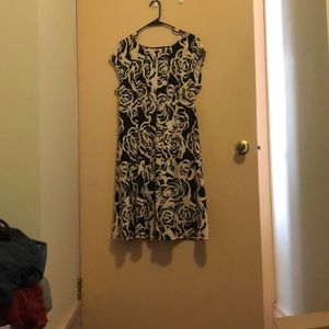 Pink and black dress